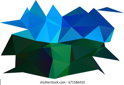 Light Blue, Green vector shining triangular background. Shining colored illustration in a brand-new style. The polygonal design can be used for your web site.