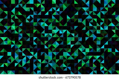 Light Blue, Green vector shining triangular pattern. Shining colored illustration in a brand-new style. Triangular pattern for your business design.