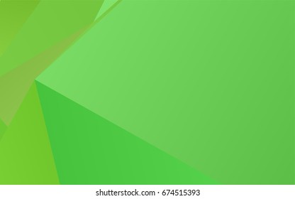 Light Blue, Green vector shining triangular background. Shining illustration, which consist of triangles. The completely new template can be used for your brand book.