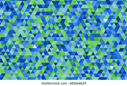 Light Blue, Green vector shining triangular background. Colorful abstract illustration with gradient. A completely new template for your business design.