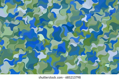 Light Blue, Green vector shining cranked pattern. A sample with blurred shapes. The textured pattern can be used for background.
