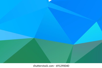 Light Blue, Green vector shining triangular template. Modern geometrical abstract illustration with gradient. Brand-new style for your business design.