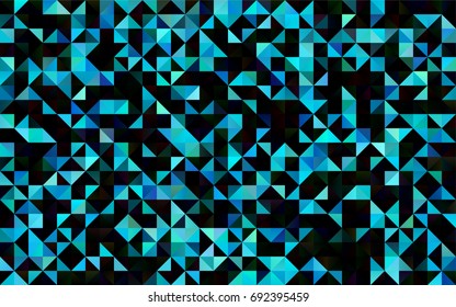 Light Blue, Green vector shining triangular background. Modern geometrical abstract illustration with gradient. A completely new design for your business.
