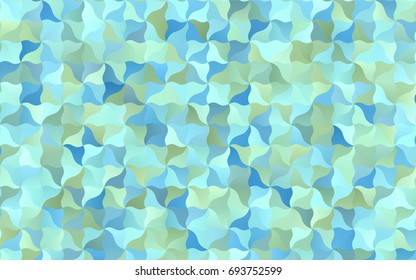 Light Blue, Green vector shining cranked pattern. A sample with blurred shapes. A new texture for your design.