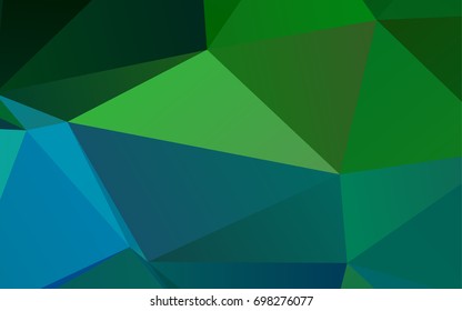 Light Blue, Green vector shining triangular template. Brand-new colored illustration in blurry style with gradient. The best triangular design for your business.