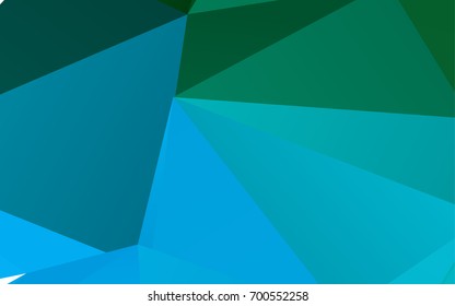 Light Blue, Green vector shining triangular background. Brand-new colored illustration in blurry style with gradient. A completely new design for your business.