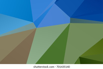 Light Blue, Green vector shining triangular template. A sample with polygonal shapes. The best triangular design for your business.