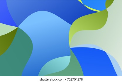 Light Blue, Green vector shining cranked template. Modern geometrical abstract illustration with gradient bandy lines. The completely new template can be used for your brand book.