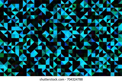 Light Blue, Green vector shining triangular template. Glitter abstract illustration with an elegant design. The polygonal design can be used for your web site.