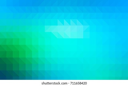 Light Blue, Green vector shining triangular background. Brand-new colored illustration in blurry style with gradient. The textured pattern can be used for background.