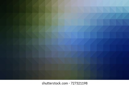 Light Blue, Green vector shining triangular background. Colorful abstract illustration with gradient. A completely new template for your business design.