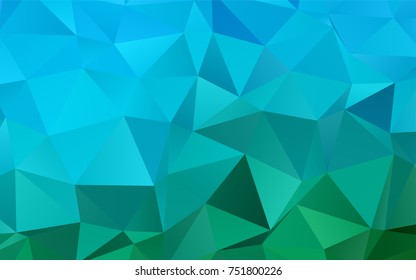 Light Blue, Green vector shining triangular background. Shining colored illustration in a brand-new style. The completely new template can be used for your brand book.