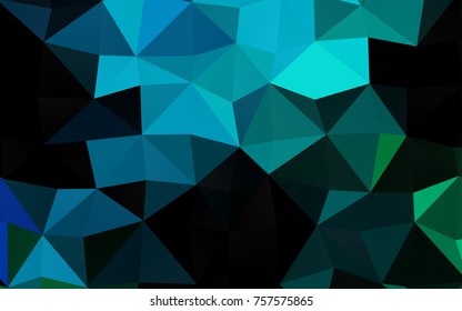 Light Blue, Green vector shining triangular template. Brand-new colored illustration in blurry style with gradient. A completely new template for your business design.