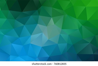 Light Blue, Green vector shining triangular template. A vague abstract illustration with gradient. The completely new template can be used for your brand book.