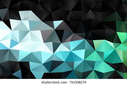 Light Blue, Green vector shining triangular template. Geometric illustration in Origami style with gradient.  The completely new template can be used for your brand book.