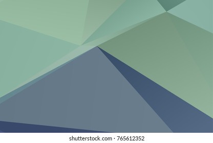 Light Blue, Green vector shining triangular pattern. Creative illustration in halftone style with gradient. The best triangular design for your business.