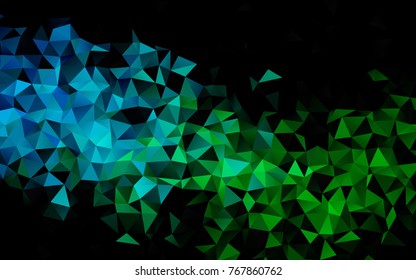 Light Blue, Green vector shining triangular background. A completely new color illustration in a vague style. A new texture for your design.