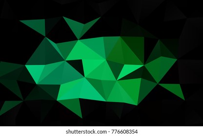 Light Blue, Green vector shining triangular pattern. Brand-new colored illustration in blurry style with gradient. Brand-new design for your business.
