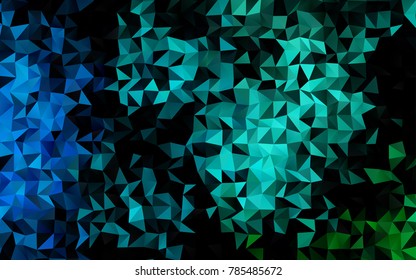 Light Blue, Green vector shining triangular template. Colorful abstract illustration with gradient. The polygonal design can be used for your web site.