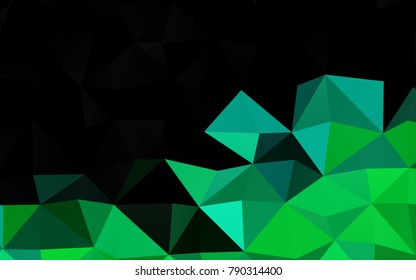 Light Blue, Green vector shining triangular template. Creative geometric illustration in Origami style with gradient. The template can be used as a background for cell phones.