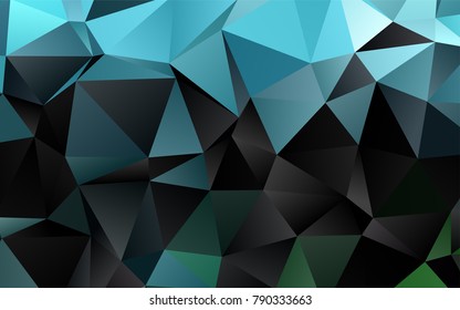 Light Blue, Green vector shining triangular background. A completely new color illustration in a vague style. The polygonal design can be used for your web site.
