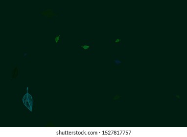 Light Blue, Green vector sketch template. Brand new colorful illustration in modern style with leaves. Pattern for brand book.