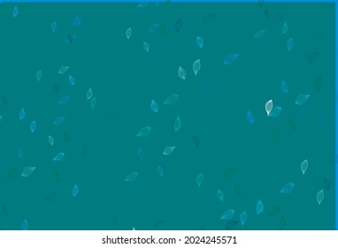 Light Blue, Green vector sketch texture. Colorful abstract illustration with leaves in doodle style. Completely new design for your business.
