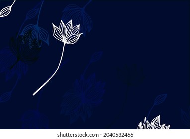 Azul claro, textura de dibujo vectorial verde. Nueva ilustración colorida en estilo moderno con hojas. Patrón para el libro de marcas.
