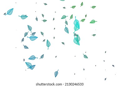 Light Blue, Green vector sketch layout. Abstract leaves with gradient on simple background. Doodle design for your web site.