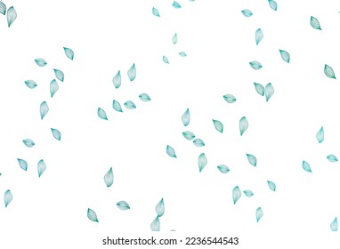 Light Blue, Green vector sketch template. Colorful abstract illustration with leaves in doodle style. Brand new style for your business design.