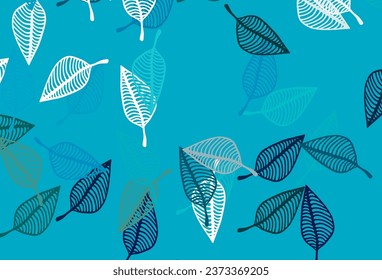 Light Blue, Green vector sketch texture. Brand new colorful illustration in modern style with leaves. New template for your business design.