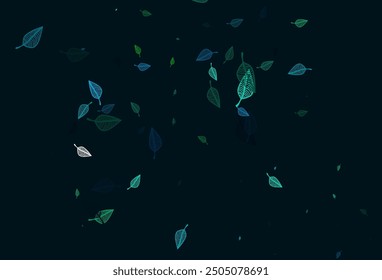 Light Blue, Green vector sketch layout. Abstract leaves with gradient on simple background. Doodle design for your web site.