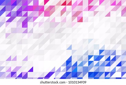 Light Blue, Green vector of small triangles on white background. Illustration of abstract texture of triangles. Pattern design for banner, poster, cover.