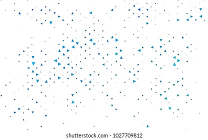 Light Blue, Green vector of small triangles on white background. Illustration of abstract texture of triangles. Pattern design for banner, poster, cover.