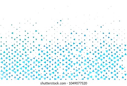Light Blue, Green vector of small triangles on white background. Illustration of abstract texture of triangles. Pattern design for banner, poster, cover.