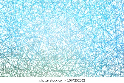 Light Blue, Green vector of small triangles on white background. Illustration of abstract texture of triangles. Pattern design for banner, poster, cover.
