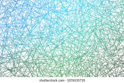 Light Blue, Green vector of small triangles on white background. Illustration of abstract texture of triangles. Pattern design for banner, poster, cover.