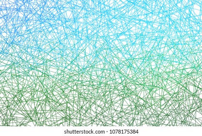 Light Blue, Green vector of small triangles on white background. Illustration of abstract texture of triangles. Pattern design for banner, poster, cover.