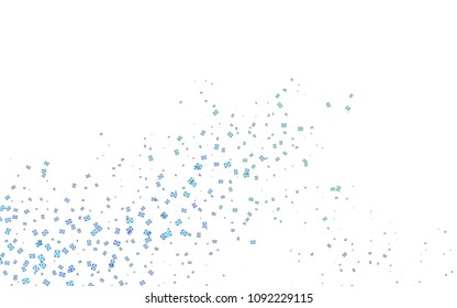 Light Blue, Green vector of small triangles on white background. Illustration of abstract texture of triangles. Pattern design for banner, poster, cover.