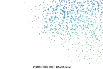 Light Blue, Green vector of small triangles on white background. Illustration of abstract texture of triangles. Pattern design for banner, poster, cover.