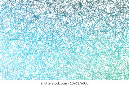 Light Blue, Green vector of small triangles on white background. Illustration of abstract texture of triangles. Pattern design for banner, poster, cover.