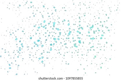 Light Blue, Green vector of small triangles on white background. Illustration of abstract texture of triangles. Pattern design for banner, poster, cover.