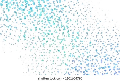 Light Blue, Green vector of small triangles on white background. Illustration of abstract texture of triangles. Pattern design for banner, poster, cover.