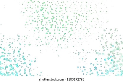 Light Blue, Green vector of small triangles on white background. Illustration of abstract texture of triangles. Pattern design for banner, poster, cover.