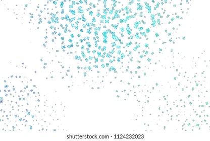 Light Blue, Green vector of small triangles on white background. Illustration of abstract texture of triangles. Pattern design for banner, poster, cover.