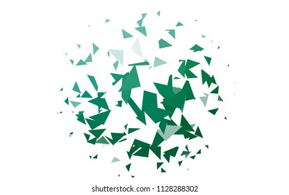 Light Blue, Green vector of small triangles on white background. Illustration of abstract texture of triangles. Pattern design for banner, poster, cover.