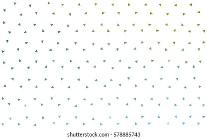 Light Blue, Green vector of small triangles on white background. Illustration of abstract texture of triangles. Pattern design for banner, poster, cover.