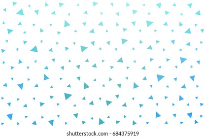 Light Blue, Green vector of small triangles on white background. Illustration of abstract texture of triangles. Pattern design for banner, poster, cover.