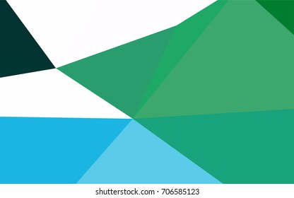 Light Blue, Green vector of small triangles on white background. Illustration of abstract texture of triangles. Pattern design for banner, poster, cover.
