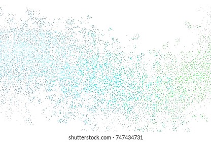 Light Blue, Green vector of small triangles on white background. Illustration of abstract texture of triangles. Pattern design for banner, poster, cover.
